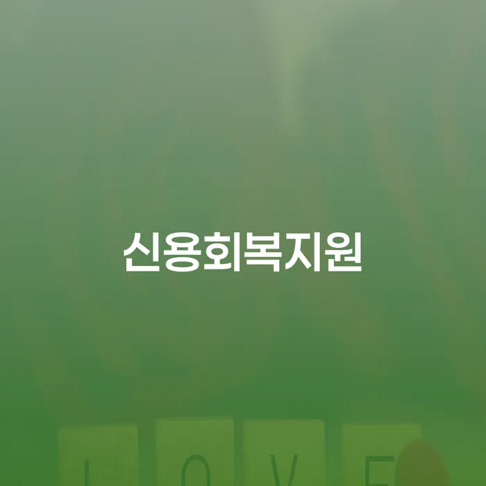 신용회복 개인회생으로 현명하게 믿고 진행 할 수 있는
