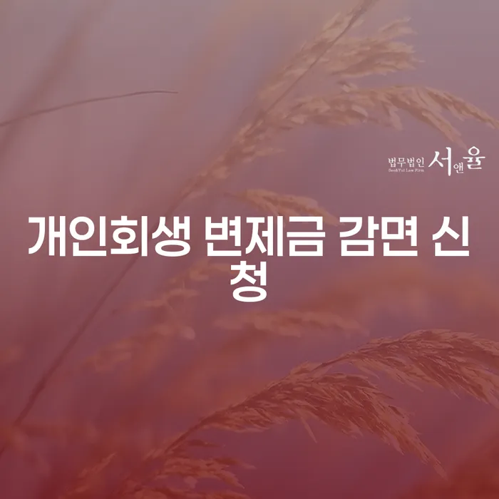 개인회생 변제금 감면 신청, 어떻게 해야 할까요?