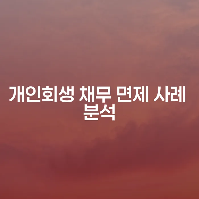 개인회생 채무 면제 사례 분석: 어떻게 희망을 찾을 수 있을까요?